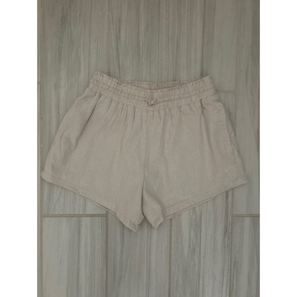 Abercrombie Kids Linen Blend Pull On Shorts Oatmeal Beige Size 11/12 Girls